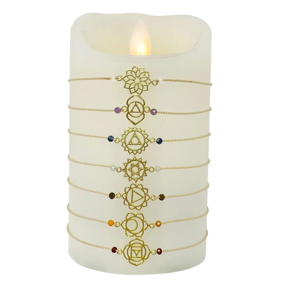 ROCK PARADISE✨THIRD EYE CHAKRA BRACELET W/ ELECTROPLATED CHARM & GEMSTONE BEADS - Picture 4 of 5